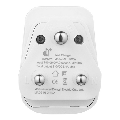 Switched Halo Fast Charge Power Adaptor, USB and Type-C Ports, Output 20w - Soft Touch Night Light