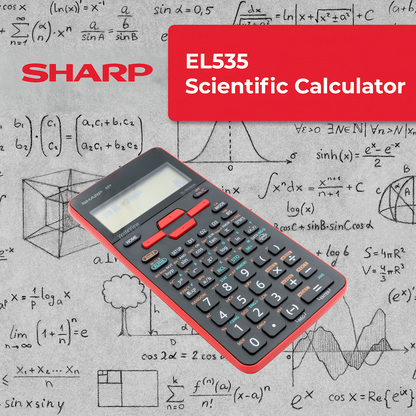 Sharp EL535 Scientific Calculator - 422 Functions- Red