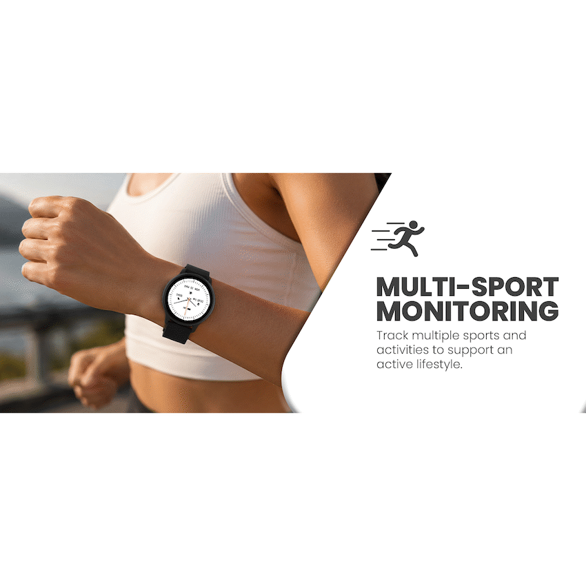 Volkano Active Tech Trend series Watch with heart rate monitor - Black
