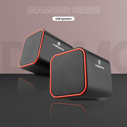 Volkano Diamond Series USB Speaker - Red
