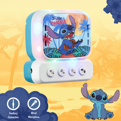 Disney Stitch Bluetooth Mini Karaoke Machine with Belt Hook