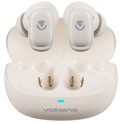 Volkano Sugar-Cube Active Noise-Cancelling True Wireless Earphones - Nude