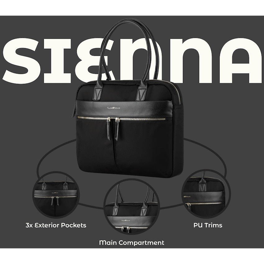 SupaNova Sienna  14.1' Ladies Laptop Bag - Black