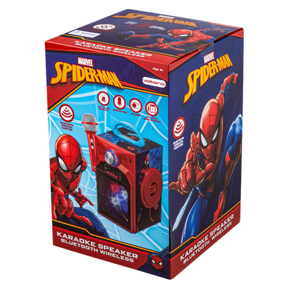 Marvel Spider-Man Galaxy LED Stars Karaoke Machine with Microphone