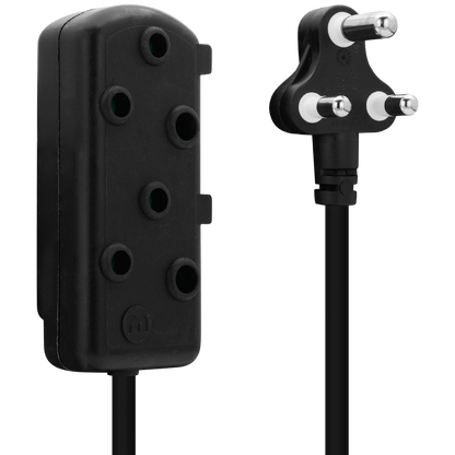 Ellies Side-by-Side Light-Duty Extension Lead - 3m - Black