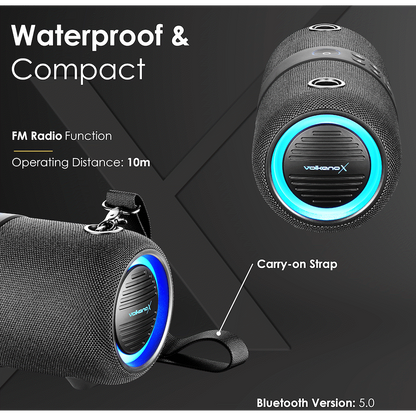 VolkanoX Python Series Bluetooth Speaker - Black