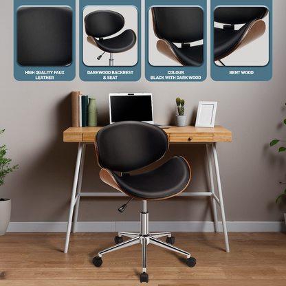 Amos Mid Back Office Chair - Black