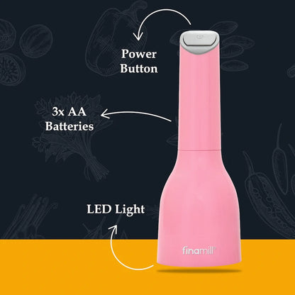 Finamill Battery-Operated Grinder - Pink
