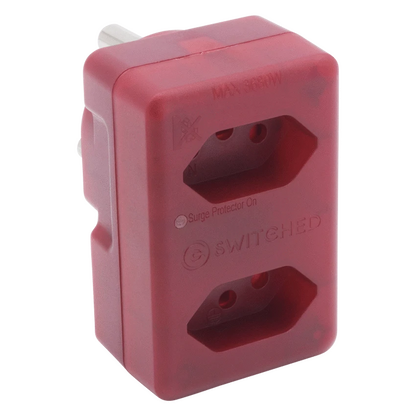 Switched High Surge 2-Way Network Router Safe Adaptor