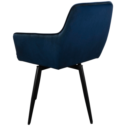 Everfurn Japan Casual Velvet Chair with Swivel - 2 Pack