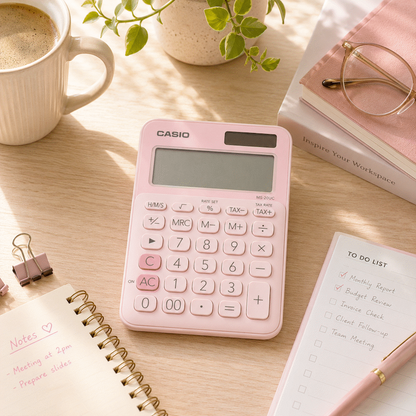 Casio MS-20UC - Desktop Calculator - 12-Digit - Pink