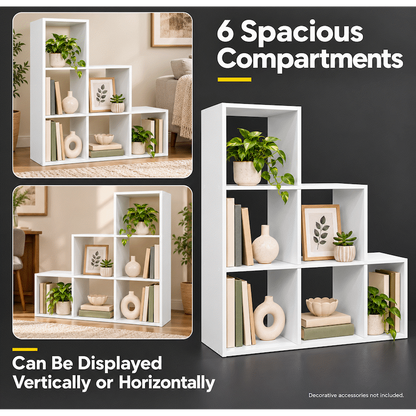 Everfurn Hexagon Bookshelf, High Pressure Laminate