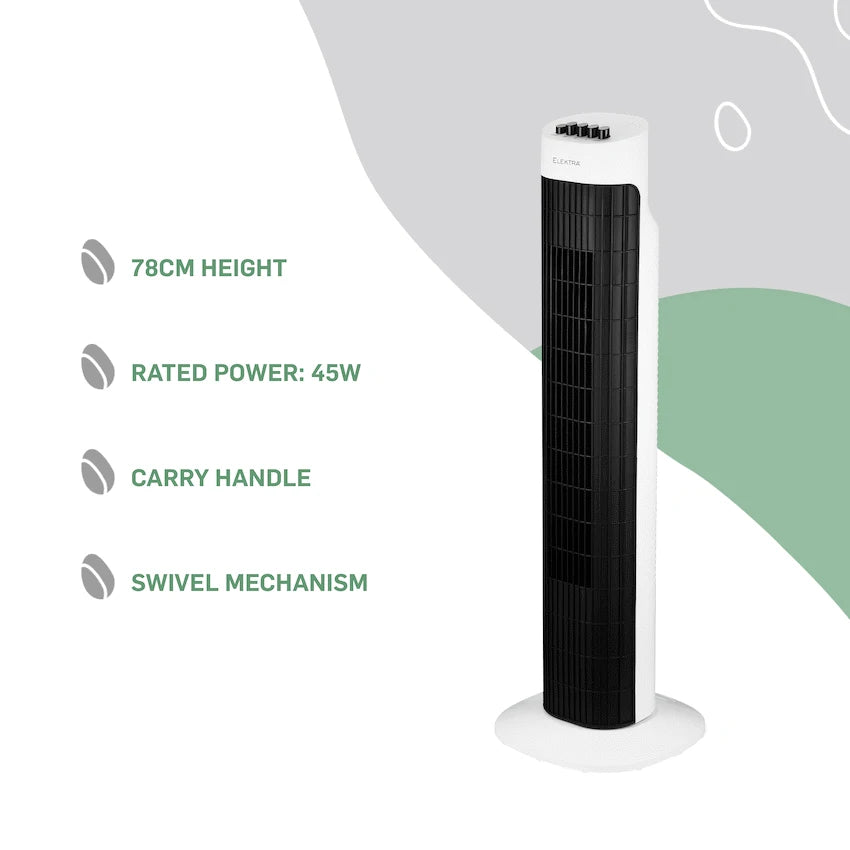 Elektra 78cm Tower Fan