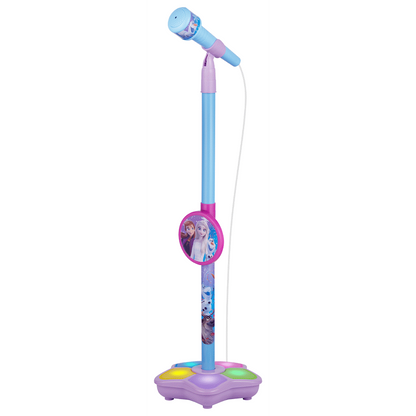 Disney Frozen Auxiliary Star Karaoke Microphone Stand with Colourful Lights