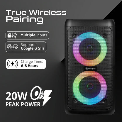 Amplify Mini Megavibe Series Dual 3" Party Speaker - Black