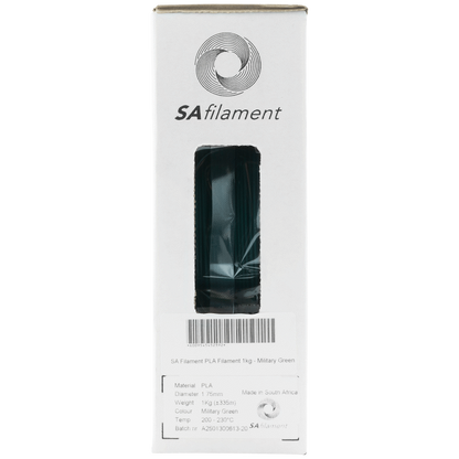 SA Filament PLA Filament 1kg - Military Green