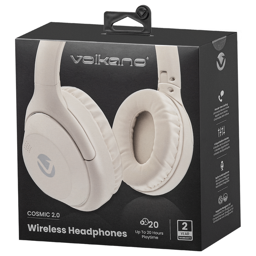 Volkano Cosmic 2 Series Bluetooth Headphone - Nude