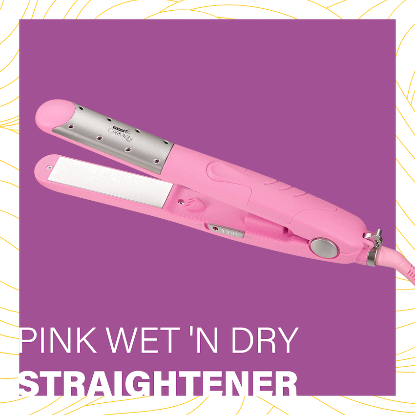 Carmen Pink Wet 'n Dry Straightener - Pink