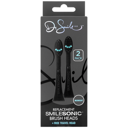 2 Replacement toothbrush heads - Black