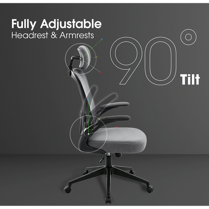 Everfurn Stagio Ergo Office Chair - High Back - Grey