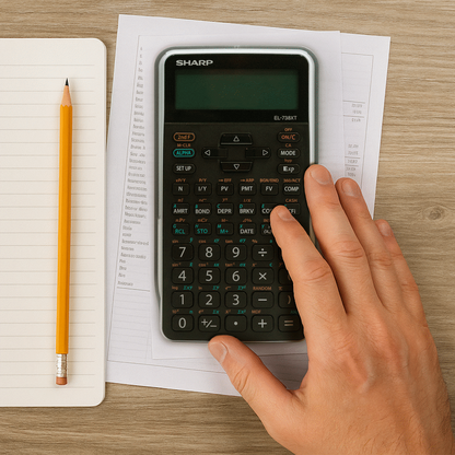 Sharp EL-738 XTB - Advanced Financial Calculator NEW DESIGN