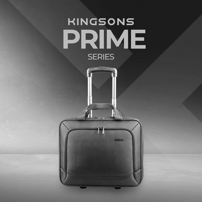 Kingsons Prime 15.6" Laptop Trolley Bag - Black