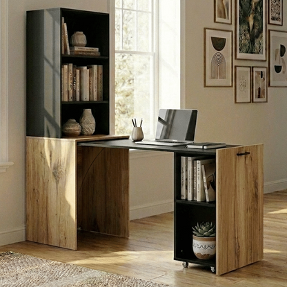 Adaptive Desk, With  Bookshelf