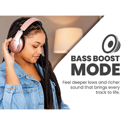 Volkano Phonic Series Bluetooth Full-Size Headphones - Rose Gold