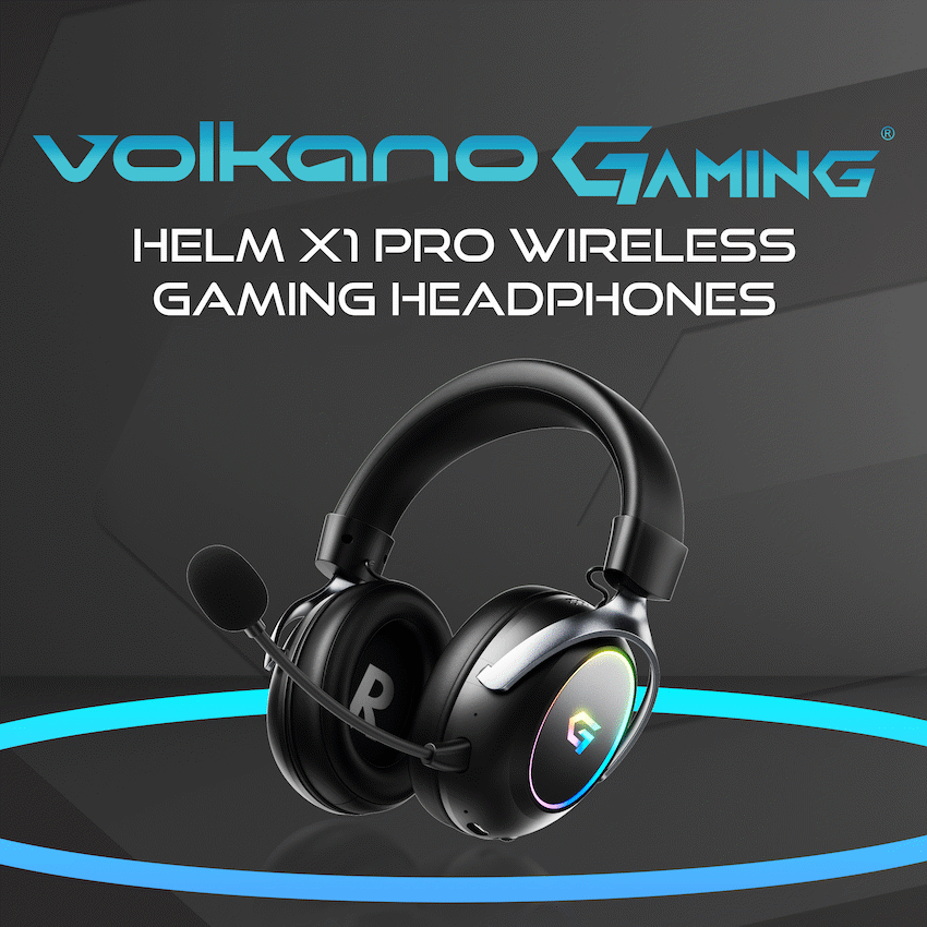 Volkano gaming Helm X1 Pro Wireless Gaming headphone with Tri-mode and ENC mic