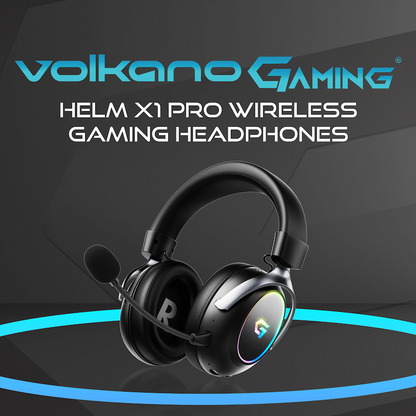 Volkano gaming Helm X1 Pro Wireless Gaming headphone with Tri-mode and ENC mic
