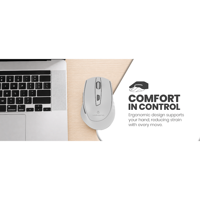 Volkano Chrome Series Wireless Mouse - Gray