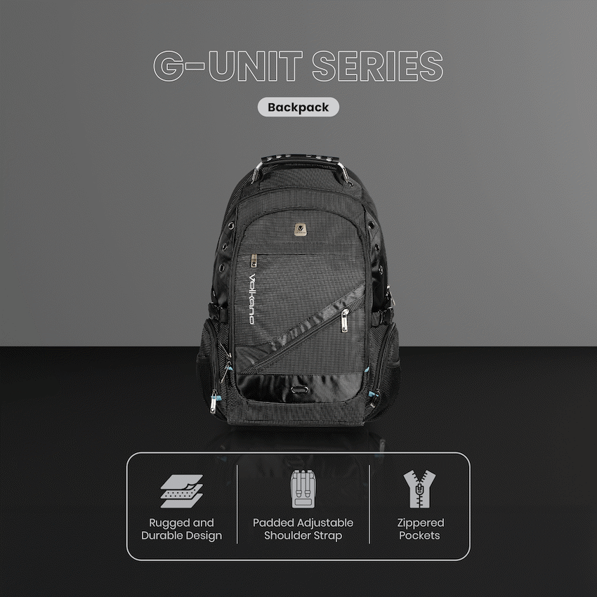 Volkano G-Unit Backpack - Black/Grey/Turquoise