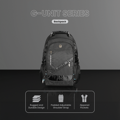 Volkano G-Unit Backpack - Black/Grey/Turquoise