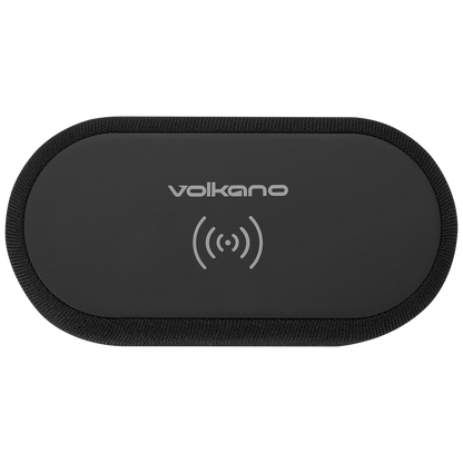 Volkano Radiant Series Alarm Clock with Wireless Charging and Speaker - Black