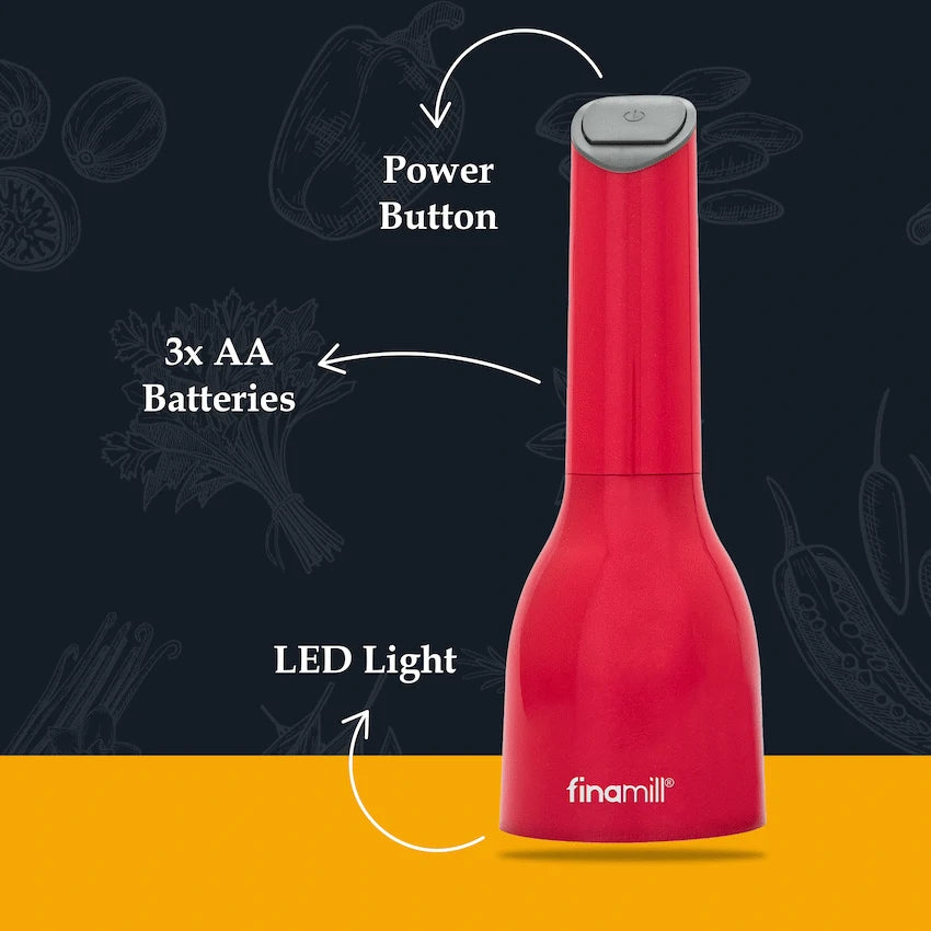 Finamill Battery-Operated Grinder - Sangria