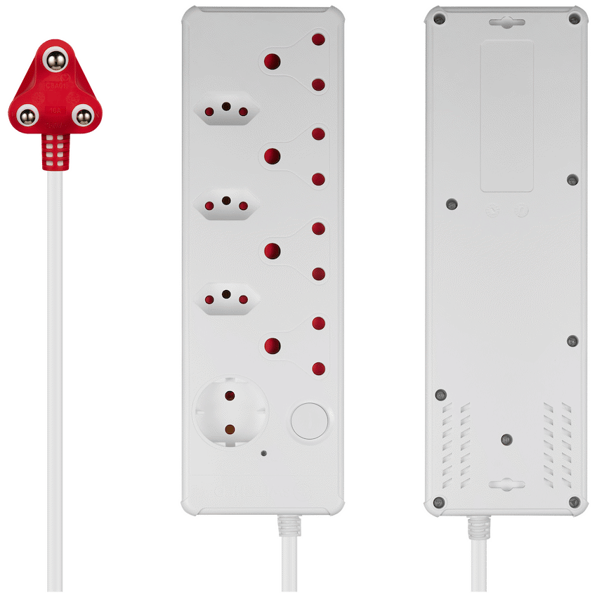 Switched Medium Surge 8-Way Multiplug 0.5m