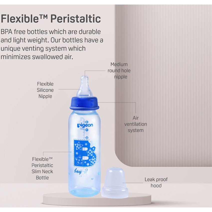 Pigeon Flexible Bottle Standard Neck - Blue 240ml
