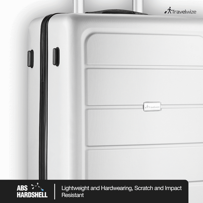Travelwize Maple ABS 65cm 4-Wheel Spinner Luggage - Silver