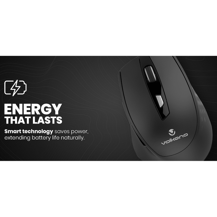 Volkano Chrome Series Wireless Mouse - Black