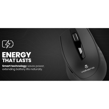 Volkano Chrome Series Wireless Mouse - Black