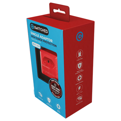 SWITCHED 1 Way High Surge Network Safe Adaptor