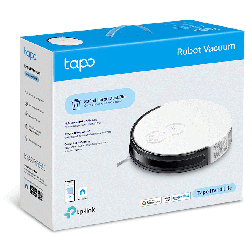 TP-Link Tapo RV10 Lite - Robot Vacuum Cleaner, Gyroscope, 2600mah