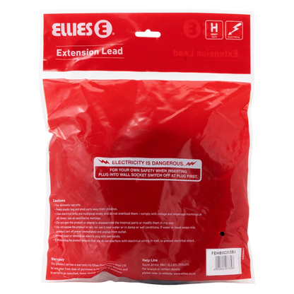 Ellies Back to Back Heavy Duty Extension Lead - 5m