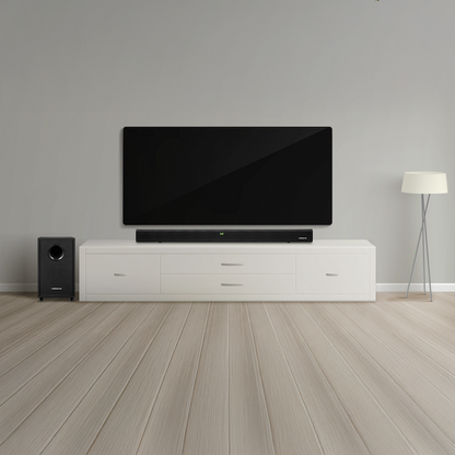 Volkano Cascade 50w Soundbar + Wired Subwoofer - Black