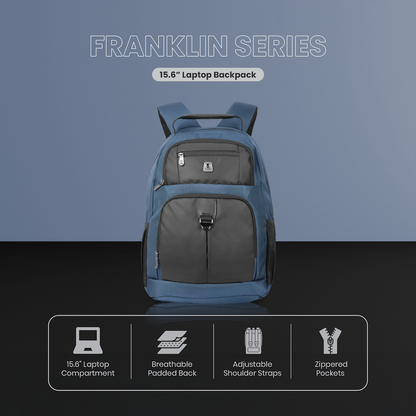 Volkano Franklin 15.6" Laptop Backpack - Navy/Black