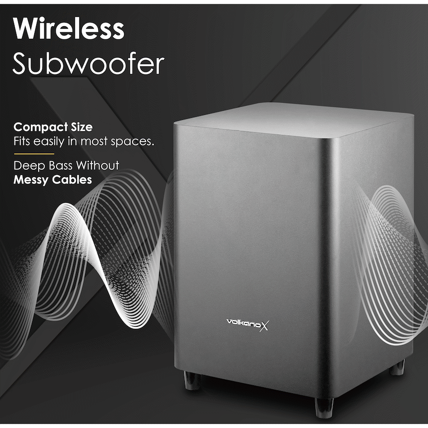 VolkanoX Supersonic 2 Series 2.1 200w Soundbar System with Wireless Subwoofer - Black