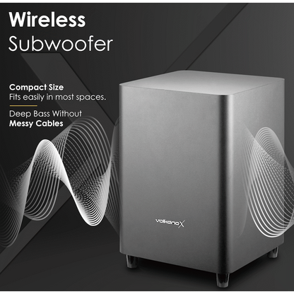 VolkanoX Supersonic 2 Series 2.1 200w Soundbar System with Wireless Subwoofer - Black