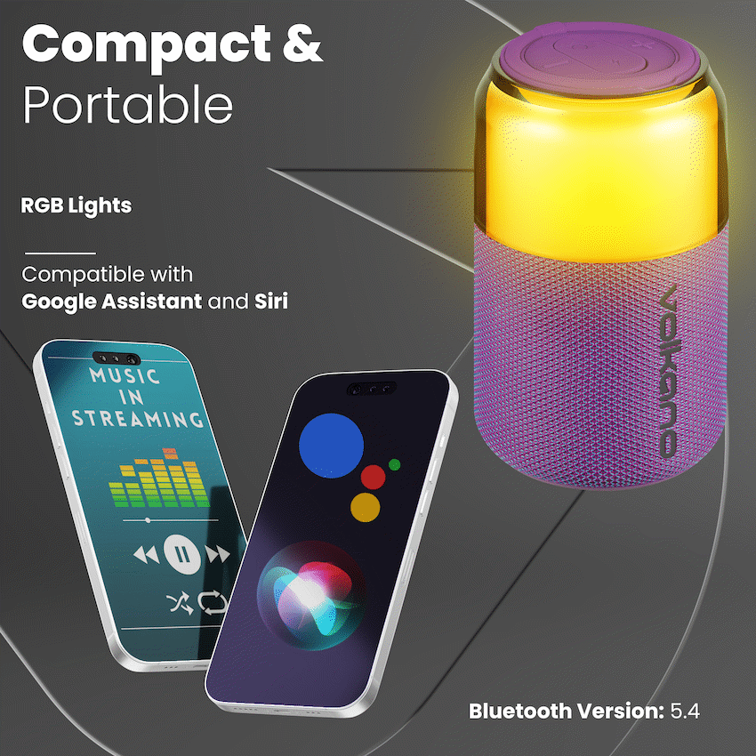 Volkano Neptune Bluetooth Wireless Speaker - Purple