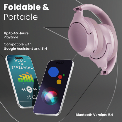 Volkano Odyssey ANC Bluetooth Wireless Headphone - Rose Gold