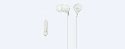 Sony MDR-EX15AP (White) InEar Earphone with Mic for iPhone - Android - Blackberry